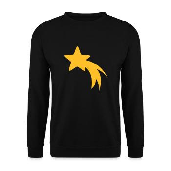 STERNSCHNUPPE - Unisex Pullover - Schwarz - Vorne - Alina (178cm) & Michal (187cm)
