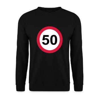 50 - Unisex Pullover - Schwarz - Vorne - Alina (178cm) & Michal (187cm)