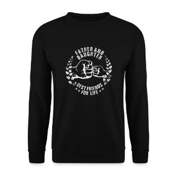 Father & Daughter - Unisex Sweatshirt - black - Front - Alina (178cm) & Michal (187cm)