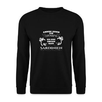 Vacances Sardaigne - thérapie- - Sweat-shirt Unisexe - noir - Devant - Alina (178cm) & Michal (187cm)