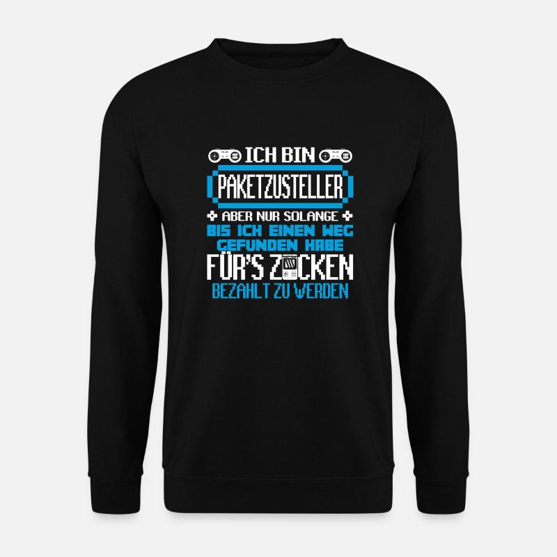 PAKETZUSTELLER - Gamer - Unisex Pullover - Schwarz