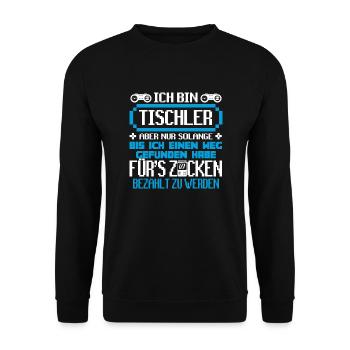 TISCHLER - Gamer - Unisex Pullover - Schwarz - Vorne - Alina (178cm) & Michal (187cm)