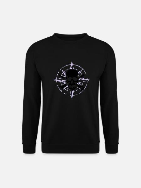 windrose_skull_02_a_2c - Sweat-shirt Unisexe - noir