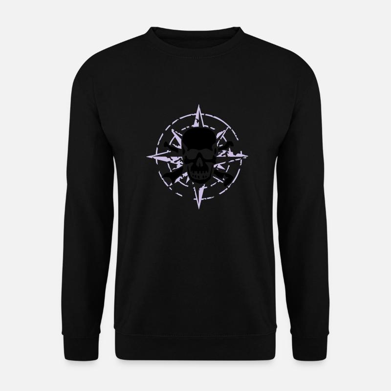 windrose_skull_02_a_2c - Unisex Sweatshirt - black