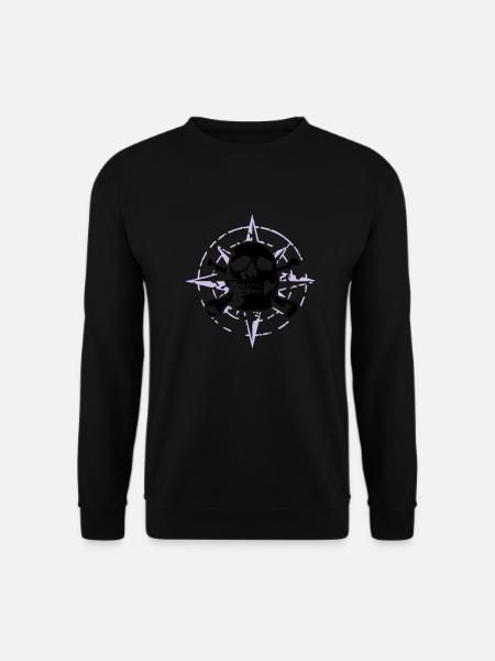 windrose_skull_02_d_3c - Sweat-shirt Unisexe - noir