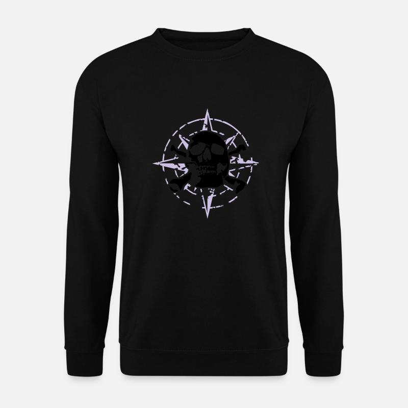 windrose_skull_02_d_3c - Unisex Pullover - Schwarz