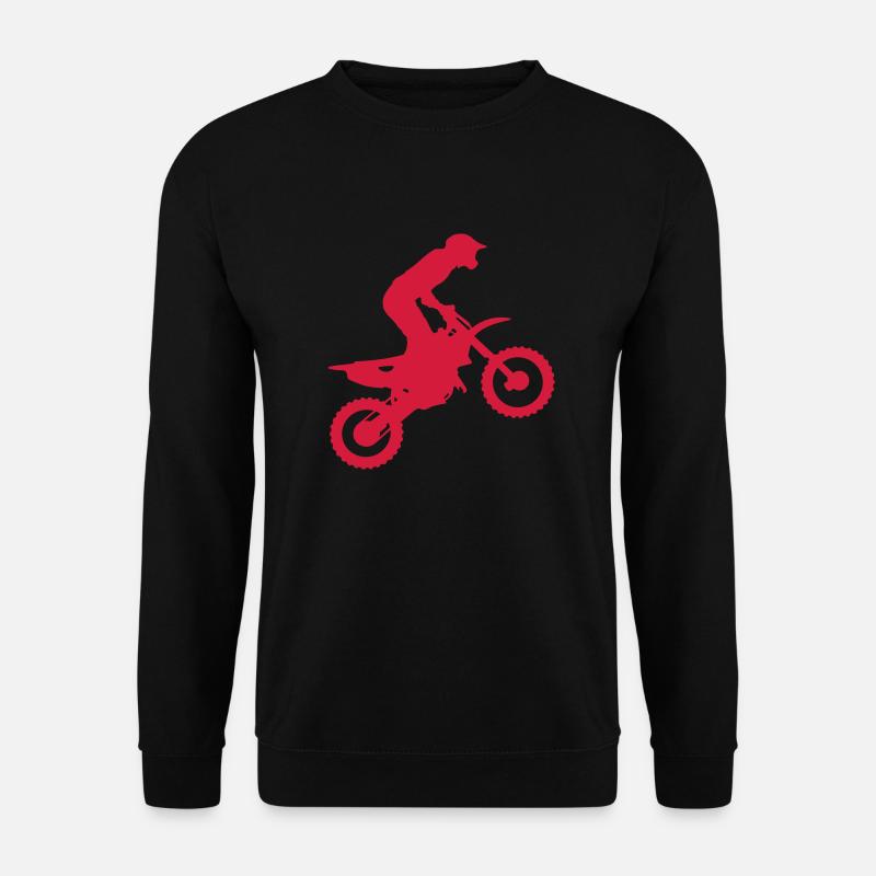 Motocross silhouette 1 - Unisex Pullover - Schwarz