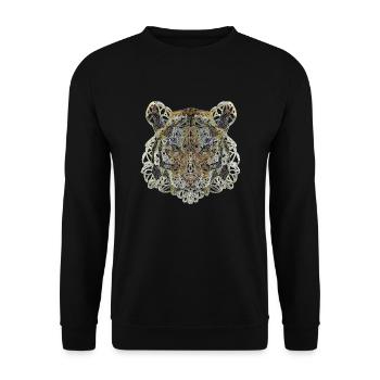 löwe sternzeichen2 .png - Unisex Pullover - Schwarz - Vorne - Alina (178cm) & Michal (187cm)