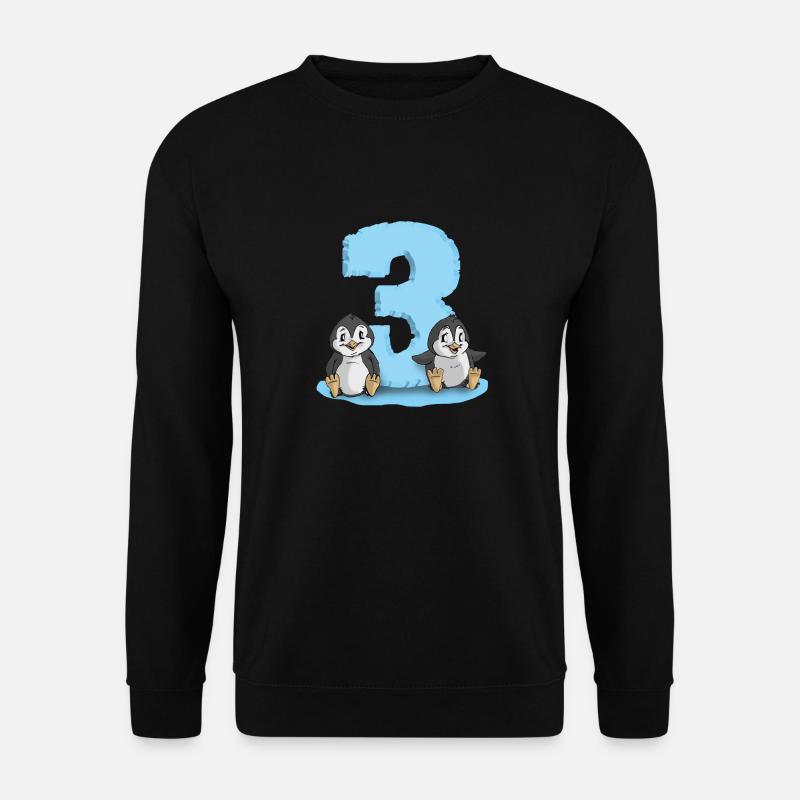 Penguin 3rd birthday - Unisex Sweatshirt - black