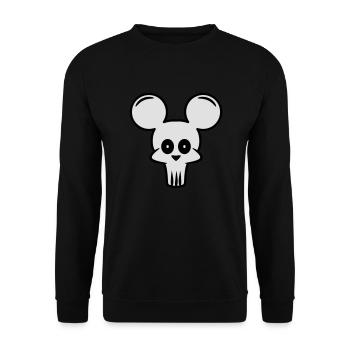 crâne de souris - Sweat-shirt Unisexe - noir - Devant - Alina (178cm) & Michal (187cm)