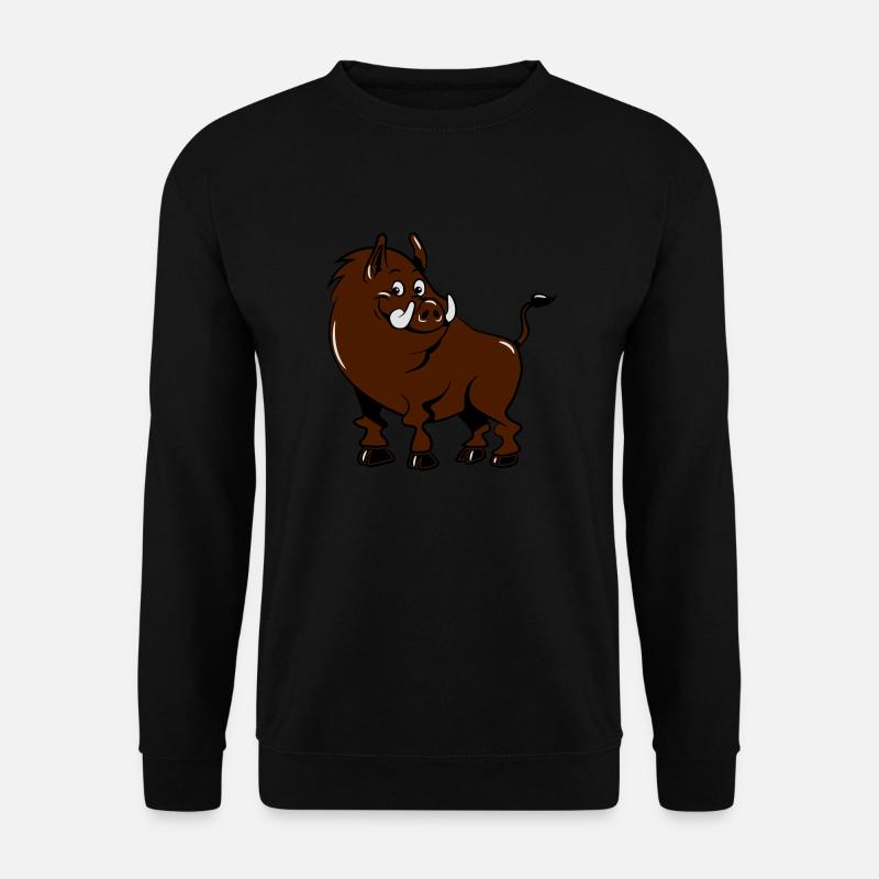 wildschwein cool süss witzig - Unisex Pullover - Schwarz