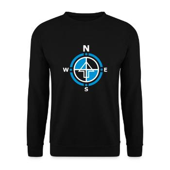 2020 06 29 contemporary wind rose 04 - Unisex Sweatshirt - black - Front - Alina (178cm) & Michal (187cm)