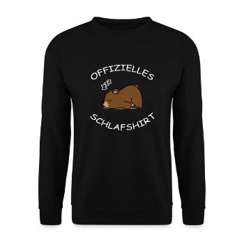 Offizielles Schlafshirt - Unisex Pullover - Schwarz - Vorne - Alina (178cm) & Michal (187cm)