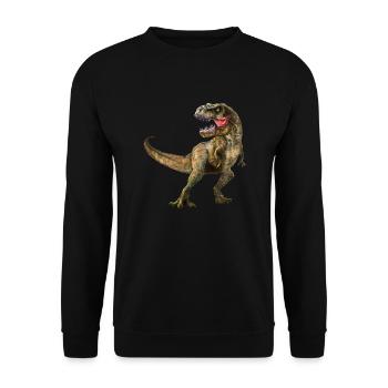 costume humain t-rex costume de dinosaure - Sweat-shirt Unisexe - noir - Devant - Alina (178cm) & Michal (187cm)