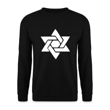Étoile de David - Sweat-shirt Unisexe - noir - Devant - Alina (178cm) & Michal (187cm)