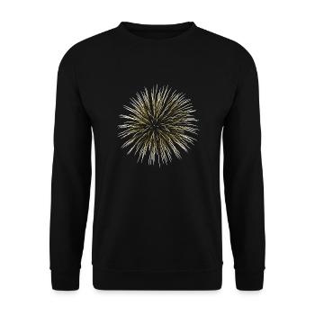 Gold willow firework - Unisex Sweatshirt - black - Front - Alina (178cm) & Michal (187cm)