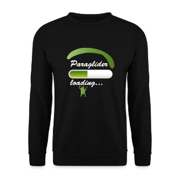 Paraglider Loading - Unisex Pullover - Schwarz - Vorne - Alina (178cm) & Michal (187cm)