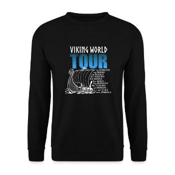 Viking World Tour gift for a real - Unisex Sweatshirt - black - Front - Alina (178cm) & Michal (187cm)