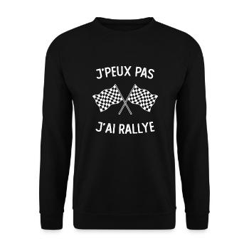 J'Peux Pas J'Ai Rallye Pilote de course - Sweat-shirt Unisexe - noir - Devant - Alina (178cm) & Michal (187cm)