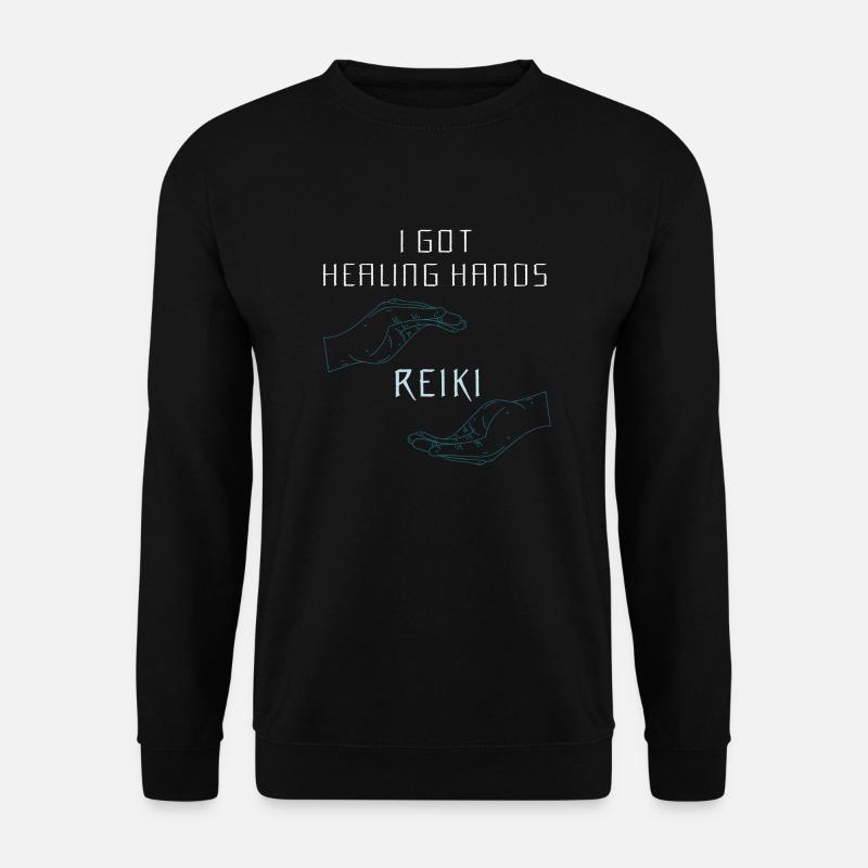 Heilende Hände | Reiki Therapie Esoterik Geschenke - Unisex Pullover - Schwarz