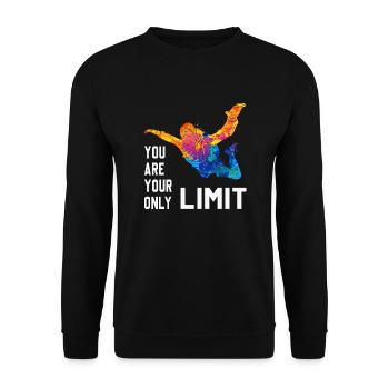 Skydive parachutiste Skydiver Chute libre - Sweat-shirt Unisexe - noir - Devant - Alina (178cm) & Michal (187cm)