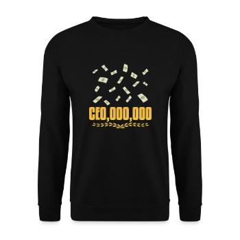 CEO - Unisex Sweatshirt - black - Front - Alina (178cm) & Michal (187cm)