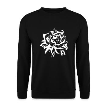 rose - Unisex Pullover - Schwarz - Vorne - Alina (178cm) & Michal (187cm)