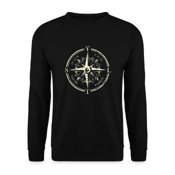 Coordonnées SYLT COMPASS - Sweat-shirt Unisexe - noir - Devant - Alina (178cm) & Michal (187cm)