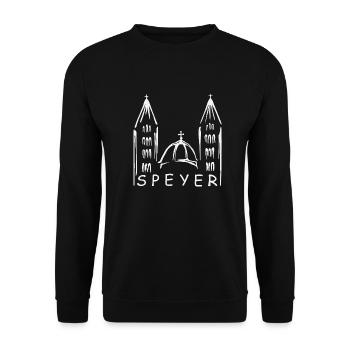 Cathédrale de Spire ( Speyer, Gift, Geschenidee - Sweat-shirt Unisexe - noir - Devant - Alina (178cm) & Michal (187cm)