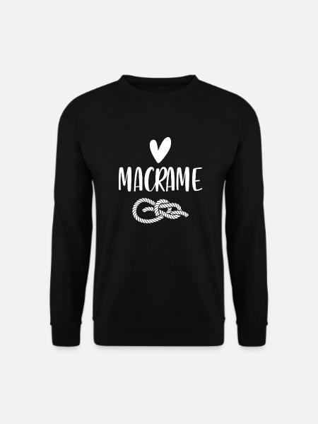 Cool Macramé Art Boho Look Gave Kreativ - Unisex sweater - sort