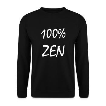 100% ZEN - Sweat-shirt Unisexe - noir - Devant - Alina (178cm) & Michal (187cm)