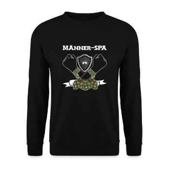 Männer-Spa die Bier Zeit, Männer Wellness - Unisex Pullover - Schwarz - Vorne - Alina (178cm) & Michal (187cm)