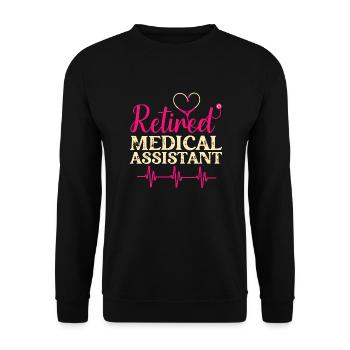 Pensionierter medizinischer Assistent 1 - Unisex Pullover - Schwarz - Vorne - Alina (178cm) & Michal (187cm)