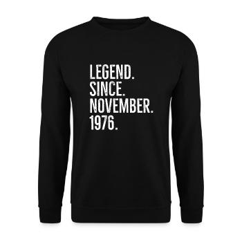 Légende depuis novembre 1976 - Sweat-shirt Unisexe - noir - Devant - Alina (178cm) & Michal (187cm)