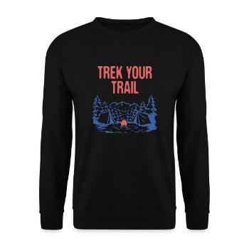 Trek Your Trail Hiking Wildlife Hiker Outdoor - Unisex Sweatshirt - black - Front - Alina (178cm) & Michal (187cm)