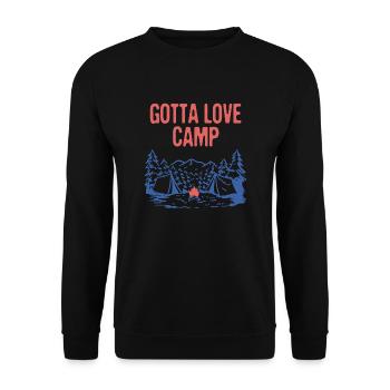 Gotta Love Camp Traveler Camping Travel Buddy - Unisex Pullover - Schwarz - Vorne - Alina (178cm) & Michal (187cm)