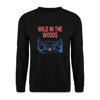 Wild in the Woods Camping Forest Camper Woodland - Sweat-shirt Unisexe - noir - Devant - Alina (178cm) & Michal (187cm)