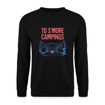 Vers S’more Campings Camper Dictons Camp Citations - Sweat-shirt Unisexe - noir - Devant - Alina (178cm) & Michal (187cm)