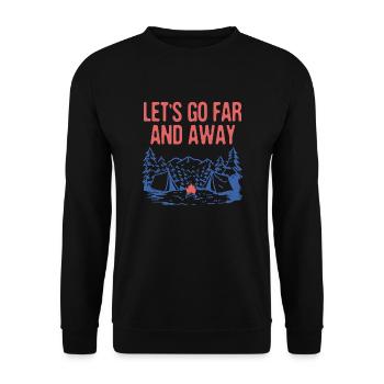 Allons loin camping randonnée camping-car randonneur - Sweat-shirt Unisexe - noir - Devant - Alina (178cm) & Michal (187cm)