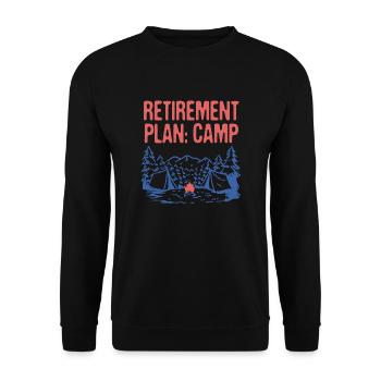 Plan de retraite Camp Retraité Camping Personnes âgées - Sweat-shirt Unisexe - noir - Devant - Alina (178cm) & Michal (187cm)