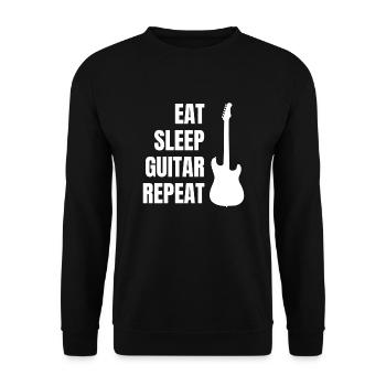 Guitarist Music Guitarist Band Guitar Musicians - Unisex Sweatshirt - black - Front - Alina (178cm) & Michal (187cm)