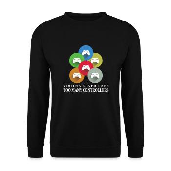 Too many controllers - Unisex Pullover - Schwarz - Vorne - Alina (178cm) & Michal (187cm)