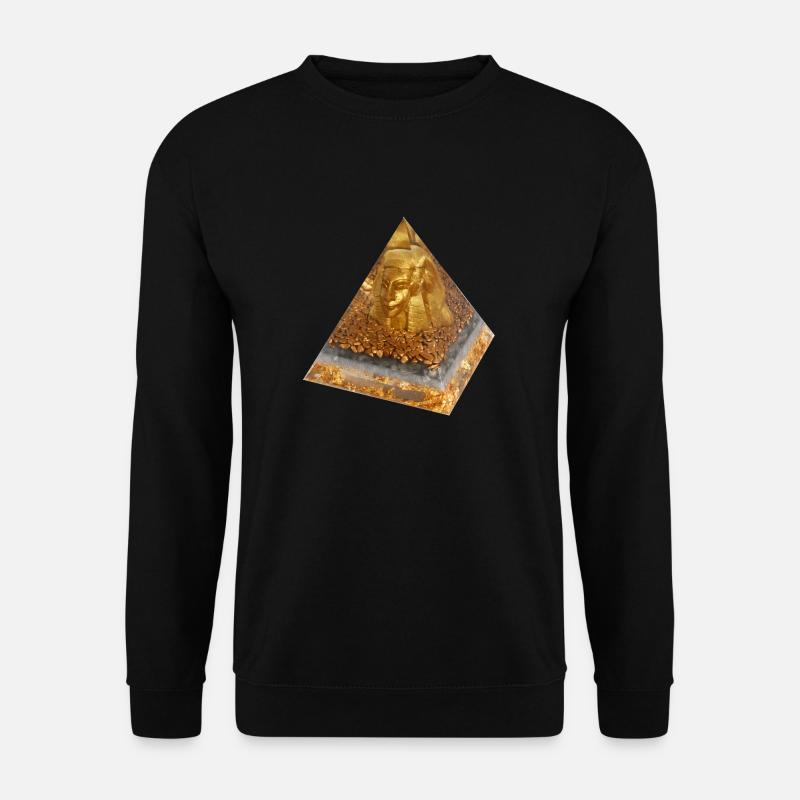 Pharao Echnaton- Pyramide - Unisex Pullover - Schwarz