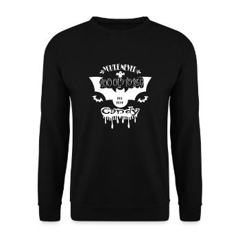 You're never too old for sweets - Unisex Sweatshirt - black - Front - Alina (178cm) & Michal (187cm)