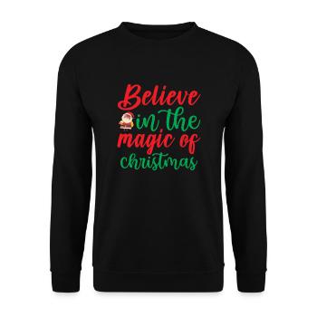 Believe in the magic of christmas - humour noël - Sweat-shirt Unisexe - noir - Devant - Alina (178cm) & Michal (187cm)