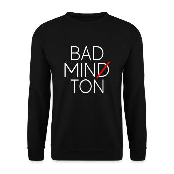badminton badminton badminton badminton - Unisex Sweatshirt - black - Front - Alina (178cm) & Michal (187cm)