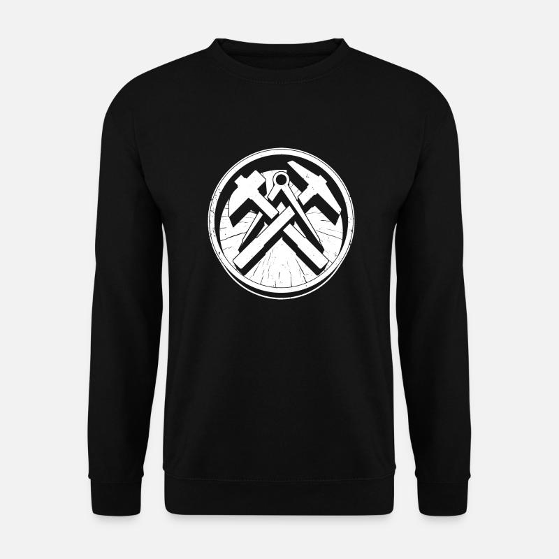 Dachdecker Zunft Wappen Handwerk Handwerker Dach - Unisex Pullover - Schwarz