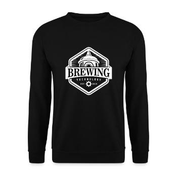 Société brassicole, logo d’inspiration vintage - Sweat-shirt Unisexe - noir - Devant - Alina (178cm) & Michal (187cm)