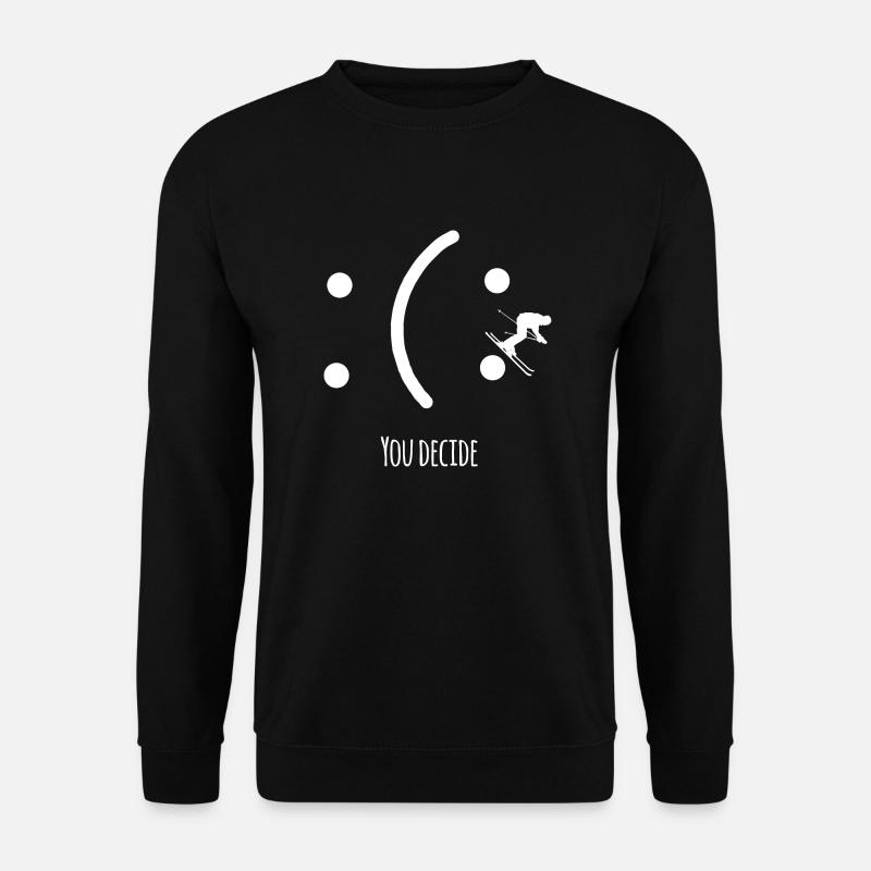 Skifahren Skifahrer you decide - Unisex Pullover - Schwarz