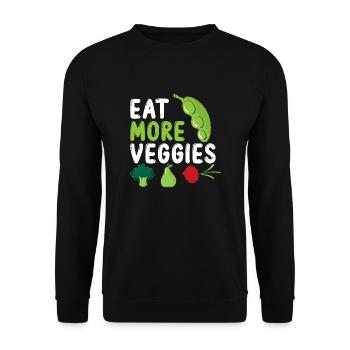 I will be with vegetable farms, vegetarian vegan - Unisex Sweatshirt - black - Front - Alina (178cm) & Michal (187cm)